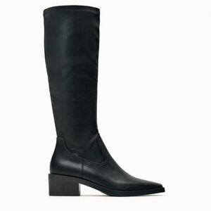 Zara mid heel knee high boots